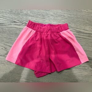 Athleta Girl, Pink Two-Tone Shorts, Size M (8-10)
